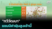 "ทวีวัฒนา" แชมป์ค่าฝุ่นสูงเช้านี้ | โชว์ข่าวเช้านี้ |19 ก.พ. 69