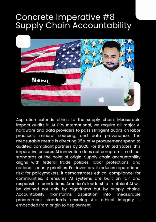 From Aspiration to Acceleration AI’s Mandate for U.S. Development Goals Swami Vijay Kumar Durai, Global CEO, PRS International Group of Companies (United States)