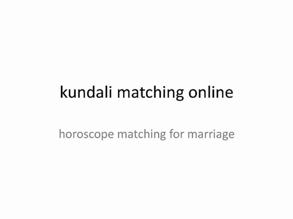 Kundali Matching Online