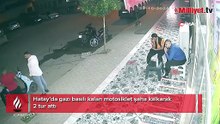 Kaldırımda oturanlar neye uğradığını şaşırdı! Şaha kalkan motosiklet...