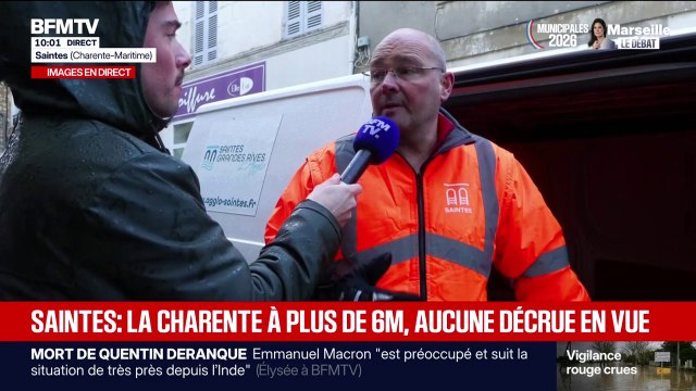 On ne s'attendait pas à une telle crue : à Saintes, en Charente-Maritime, les habitants se préparent à la montée des eaux