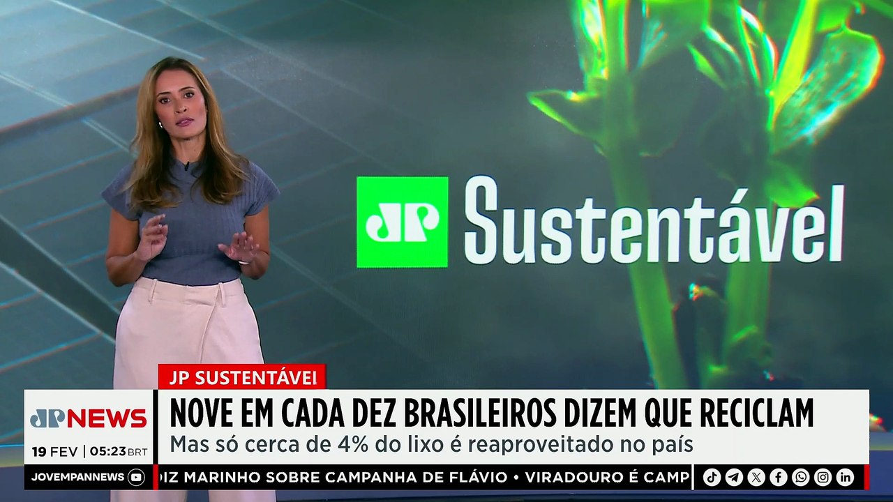 Pesquisa aponta que 81% dos brasileiros dizem reciclar; Patrícia Costa comenta