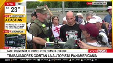 Trabajadores de Fate cortan la autopista Panamericana