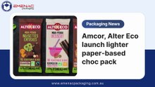 Amcor, Alter Eco launch lighter paper-based choc pack