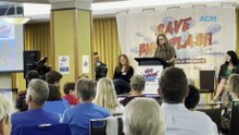 Minister addresses Save Big Splash meeting