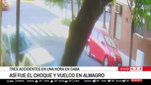 Violento choque y vuelco en Almagro: cuatro heridos y un impactante operativo en plena avenida Independencia