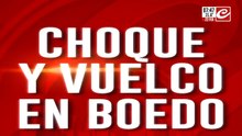 Choque y vuelco en Boedo