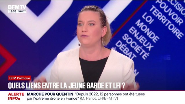 Si le lien entre la mort de Quentin Deranque et la Jeune Garde est avéré par la justice on ne soutiendra pas que cette organisation continue , déclare Mathilde Panot