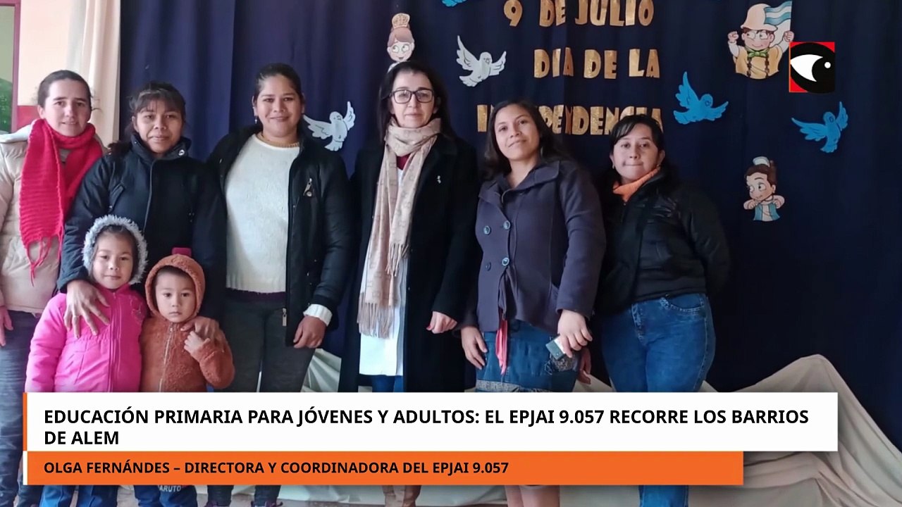 Educación primaria para jóvenes y adultos: el EPJAI 9.057 recorre los barrios de Alem