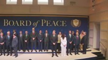 odd scenes in DC as Trump's "Board of Peace" world leaders stand around waiting for Trump