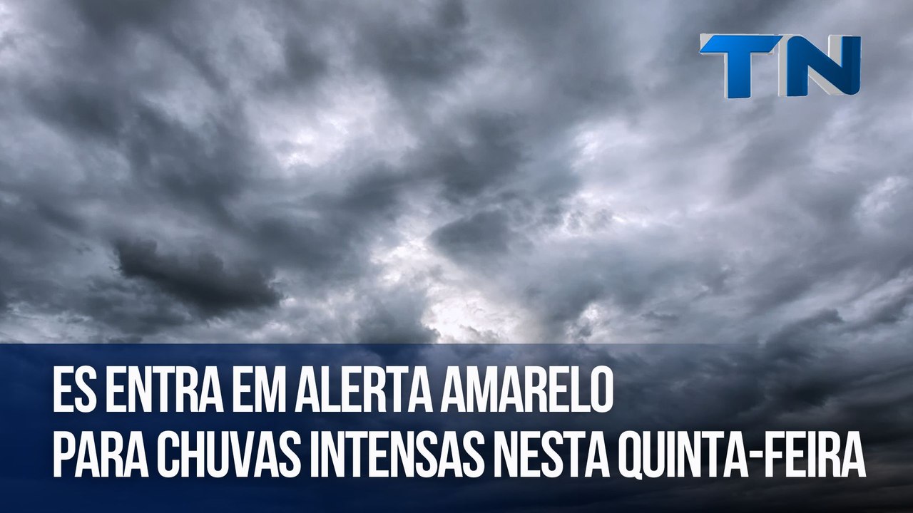 ES entra em alerta amarelo para chuvas intensas nesta quinta-feira