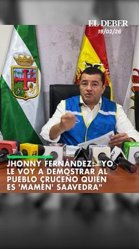 Jhonny Fernández: Yo le voy a demostrar al pueblo cruceño quién es 'Mamén' Saavedra