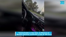 Trasnochadas y a las risas, se filmaron en Berisso mientras conducían a más de 180 km/h