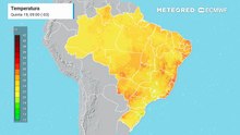 Previsão de Temperaturas até o final da sexta-feira (20)