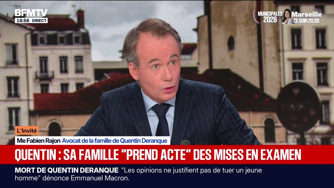 Mort de Quentin Deranque à Lyon: "La famille prend acte de ces mises en examen", assure Me Fabien Rajon