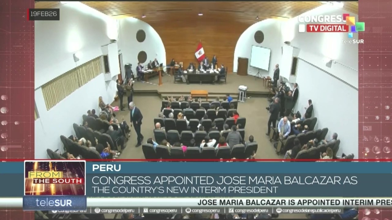 Peruvian Congress appointed Jose Maria Balcazar as the country's new interim president