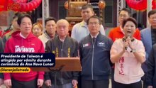 Presidente de Taiwan é atingido por vômito durante cerimônia do Ano Novo Lunar