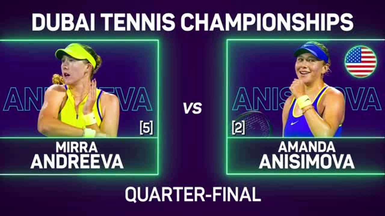 Anisimova battles past defending champ Andreeva to reach Dubai semis