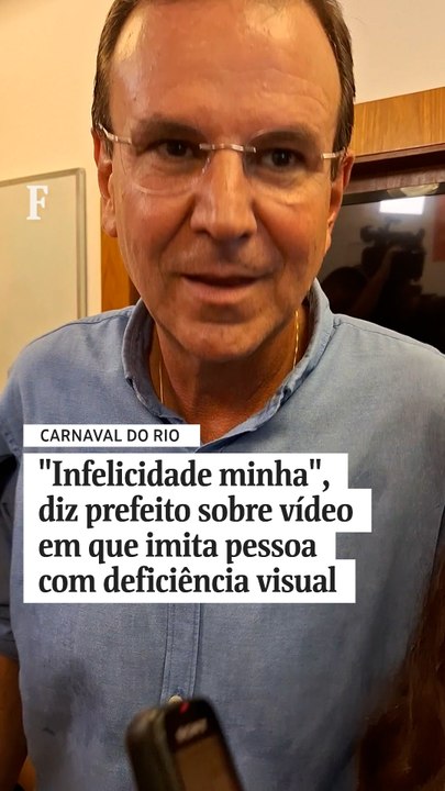"Infelicidade minha", diz prefeito sobre vídeo em que imita pessoa com deficiência visual
