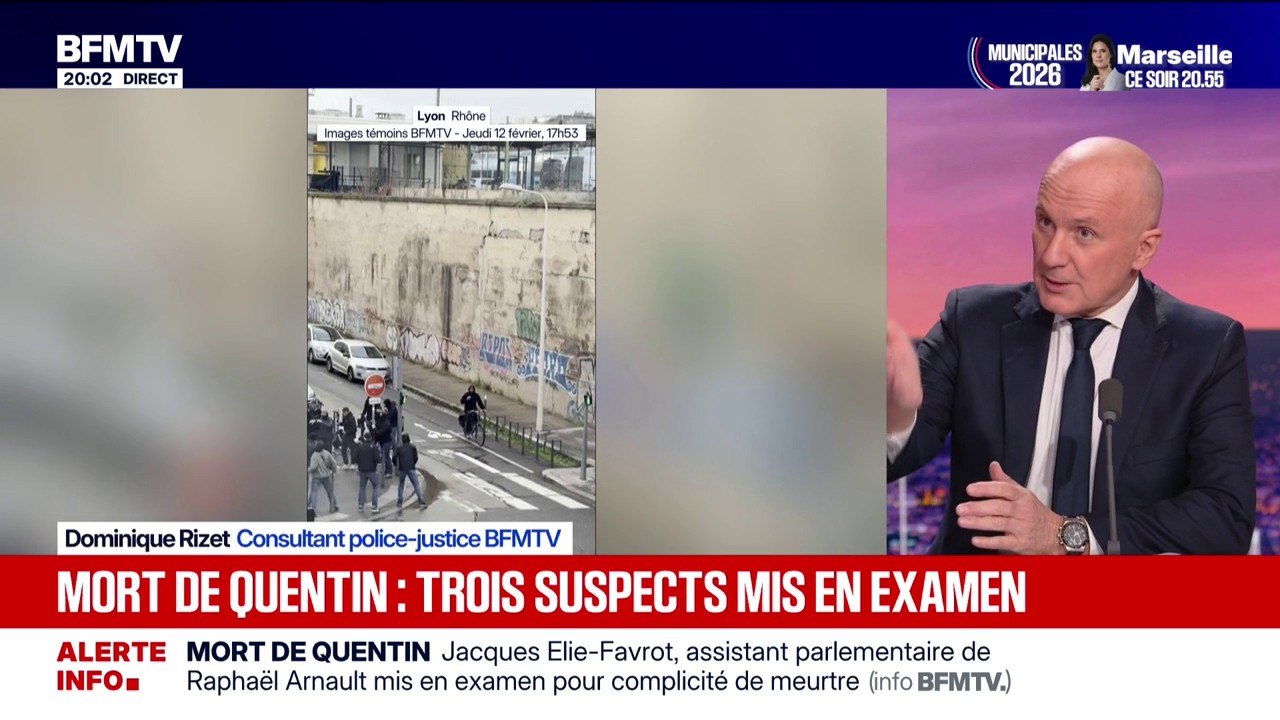 Mort de Quentin Deranque: trois premiers suspects mis en examen dont l'assistant parlementaire du député LFI Raphaël Arnault