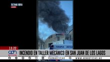 🚨¡Última Hora! Fuerte incendio en un taller mecánico en San Juan de los Lagos