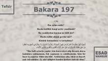 Esad Mansur - Bakara Suresi Tefsiri 197