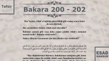Esad Mansur - Bakara Suresi Tefsiri 200-202