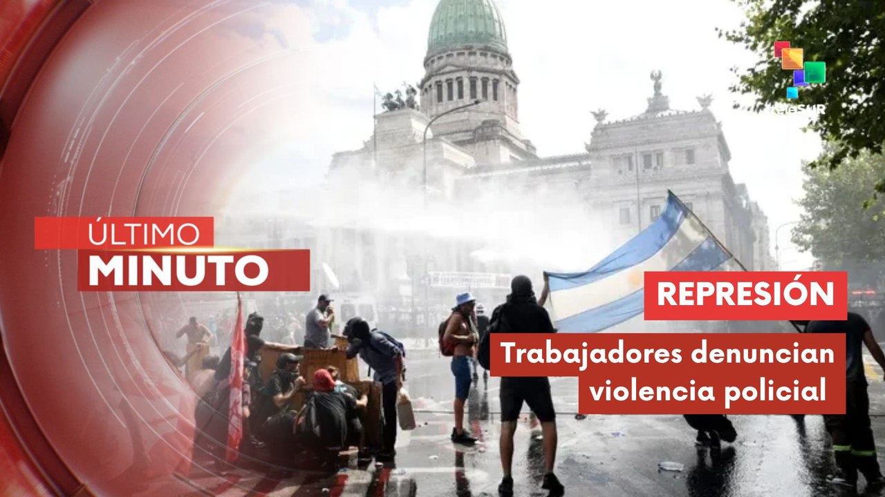 Represión a manifestantes autoconvocados tras debate sobre reforma laboral en Argentina