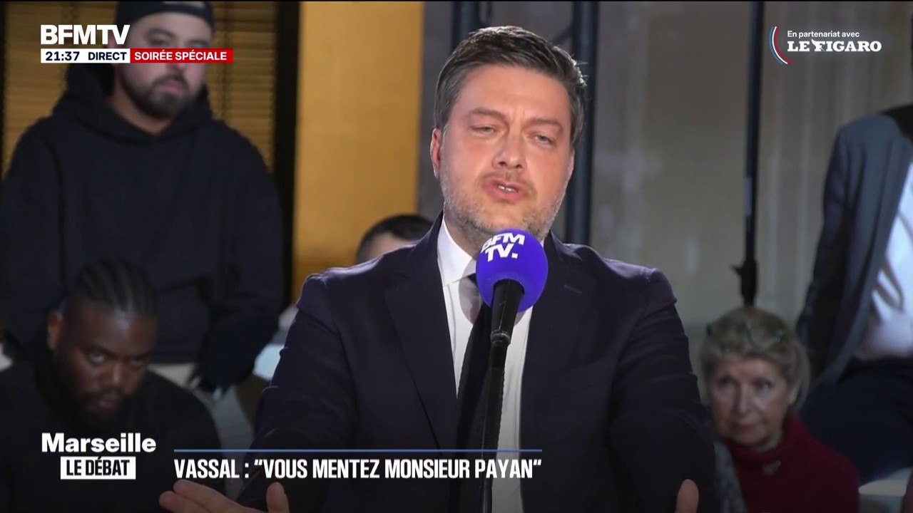 Municipales à Marseille: "Vous êtes la femme la plus condamnée de France", répond Benoît Payan à Martine Vassal (LR)
