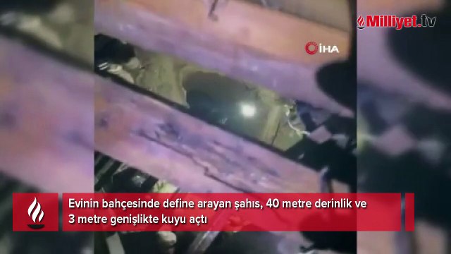 Evin bahçesinde 40 metrelik kuyu açtı: İçerisine elektrik ve havalandırma düzeneği kurmuş