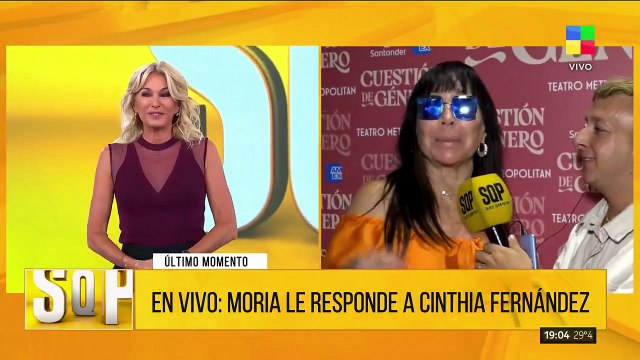 La filosa respuesta de Moria Casán a Cinthia Fernández tras el polémico posteo: Si viene...