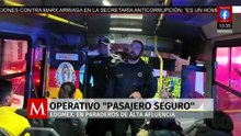 Toluca refuerza seguridad en transporte público; policías realizan inspecciones preventivas