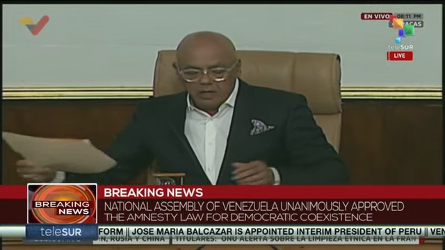 Venezuela | National Assembly unanimously approved the Amnesty Law for Democratic Coexistence