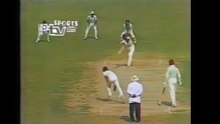 Ali Ahmed Bowling 2 for 50 in 10 overs 1 Mdns Governor's XI v West Indians 3 Day Match at Sahiwal in 1986