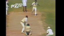 Nasir Javed 4 for 82 in 28 Overs 5 Mdns Governor's XI v West Indians 3 Day Match at Sahiwal in 1986