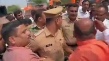 "मी दादागिरी करणार..." पोलीस अधिकाऱ्याची शिवप्रेमींना दमदाटी...