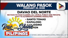 Ilang lugar sa Negros Island, walang pasok ngayong araw dahil sa pagputok ng Bulkang #Kanlaon; ilang lugar sa Mindanao, nagsuspinde rin ng klase dahil naman sa sama ng panahon