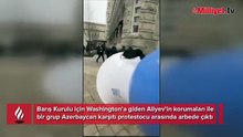 ABD’de Azerbaycan Cumhurbaşkanı Aliyev’e yönelik provokatif eylem girişimi! Arbede anları kamerada