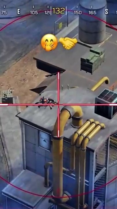 "Locked On: 132m Precision Shot on the Industrial Rooftop" Description (First-person)