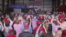 Trump Starts Georgia Speech Drenched in Sweat