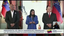 Delcy Rodríguez pide "máxima celeridad" para la aplicación de la ley de amnistía