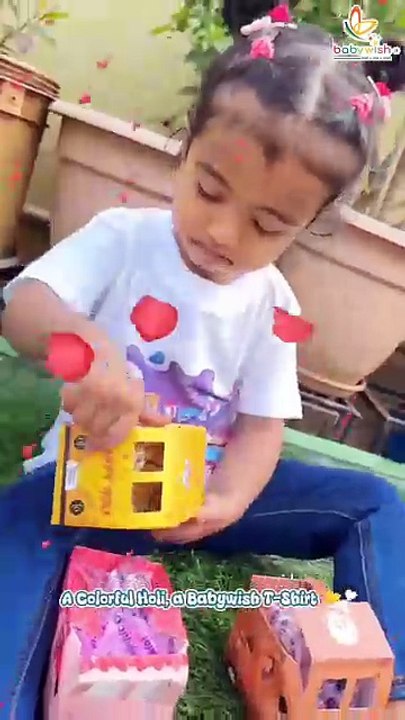 Personalized Kids Holi Cotton T-Shirt (6M-12Y) | Babywish