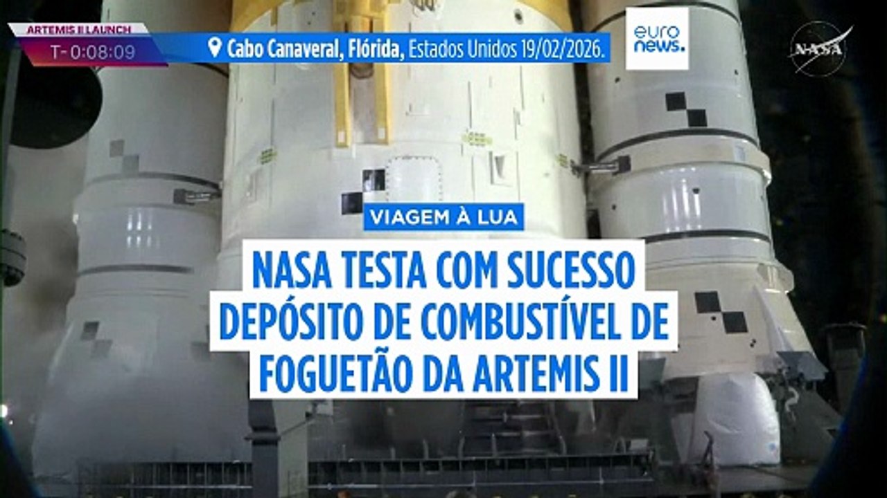 Artemis II: NASA testa com êxito depósito de combustível do foguetão lunar após fugas iniciais
