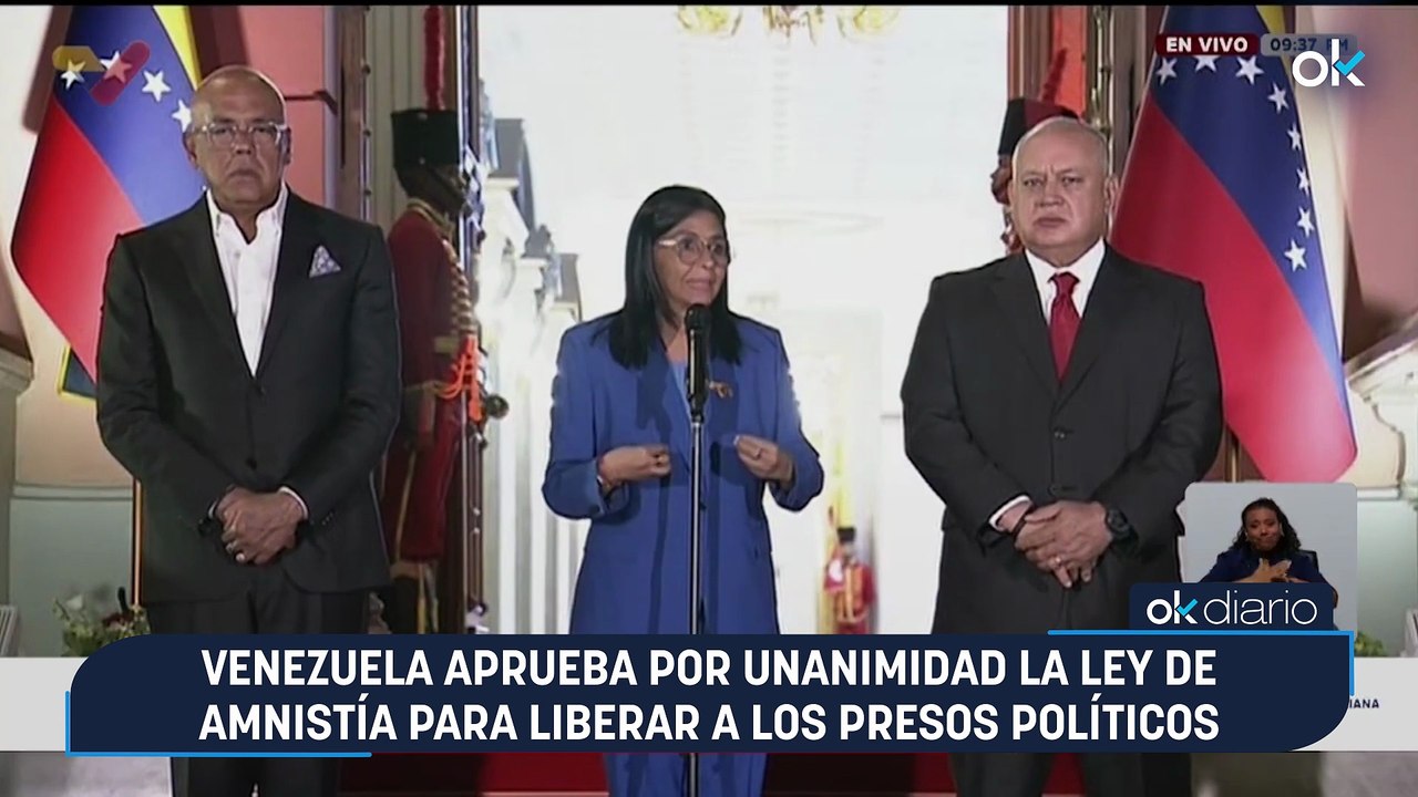 Venezuela aprueba por unanimidad la ley de amnistía para liberar a los presos políticos