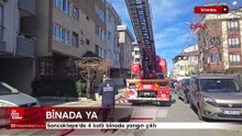 İstanbul'da 4 katlı binada yangın çıktı