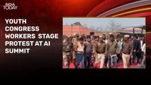 Youth Congress workers detained for staging protest at AI Summit in Delhi