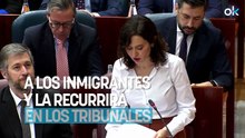 Ayuso tilda de xenófoba la imposición del catalán a los inmigrantes y la recurrirá en los tribunales