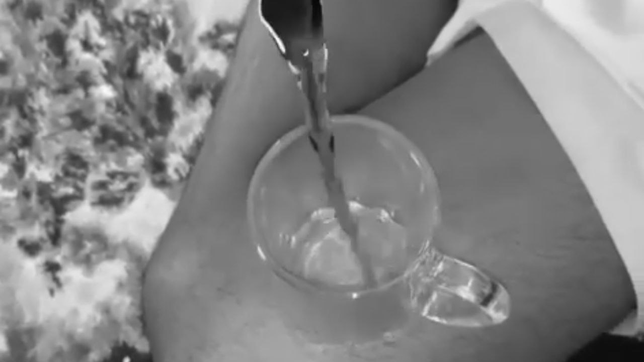 Daredevil attempts a risky tea pour on his leg and gets startled at the worst possible time