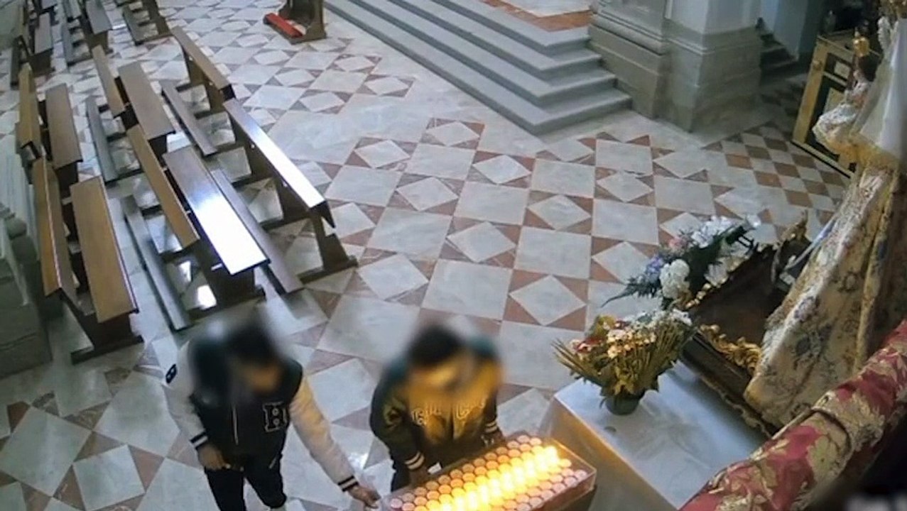 La grabación de los ladrones 'in fraganti'