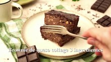 Brownie queso cottage con 3 ingredientes en airfryer